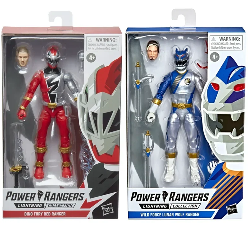 

Original 6 Inch Power Rangers Lightning Wild Force Lunar Wolf Dino Fury Red Ranger Action Figure Collection Toy Gifts