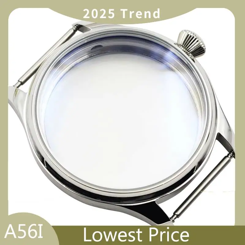 【Ship Within Stainless Steel Watch Case(42Mm) Replacement Part For ETA 6497 For Seagull 6498 ST3600/ST3621 Hand Winding Movement