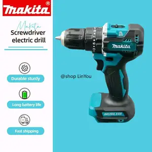 Makita DDF487 10mm brushless 18V lithium rechargeable impact drill, household hand drill, high torque electric screwdriver
