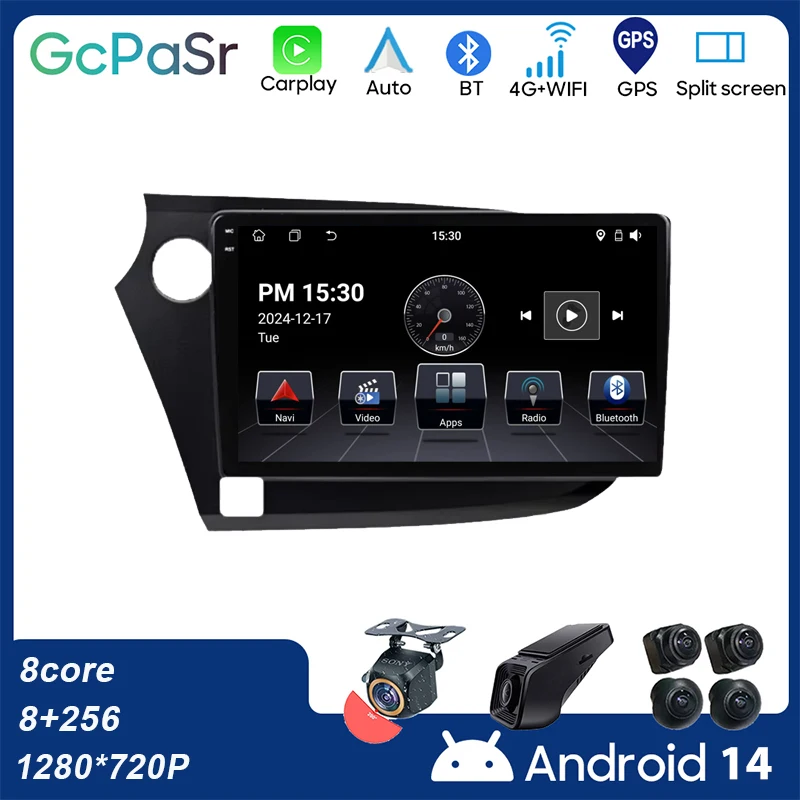 

Android Auto For Honda Insight 2 2009-2014 Car Radio Multimedia Video Player GPS Navigation Carplay QLED BT WIFI NO 2din DVD