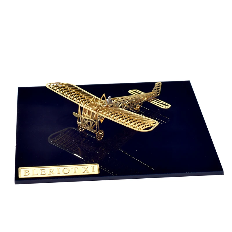 

Handmade Three-dimensional Assembled Miniature Metal Aircraft Model Puzzle Bleriot XI Model Toys Bleriot DIY