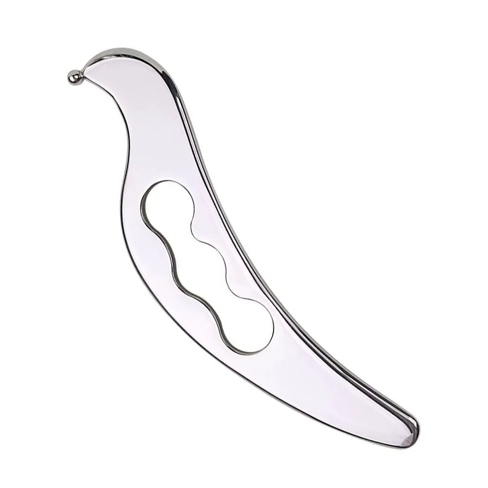 Stainless Steel Fascial Scraping Tool Bird Shaped Soft Tissue Compatible Soft Tissue Massage Tool Non-Slip Handle