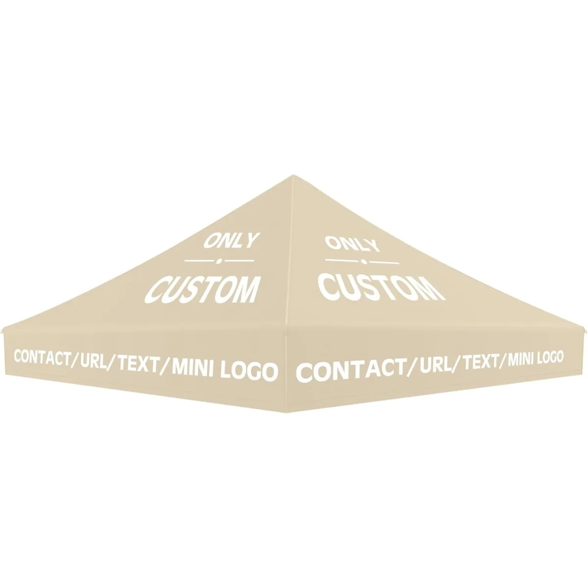 10x10 Custom Canopy Top Replacement Cover Personalized Logo Printing 300D Waterproof Pop Up Tent Roof