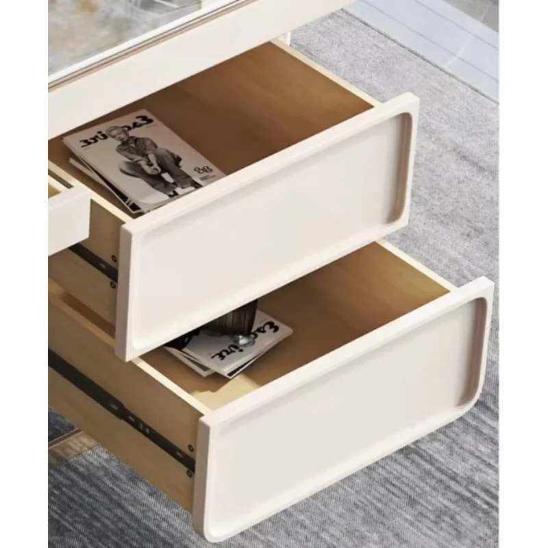 Slate Desk Light Luxury Modern Study  Desktop Computer Desk White Desk with Drawers