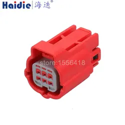 1-20sets Red 6 Pin male or female Car OBD Diagnostic Plug Auto Universal Socket Automotive Connector MWTPB-06-1A-R