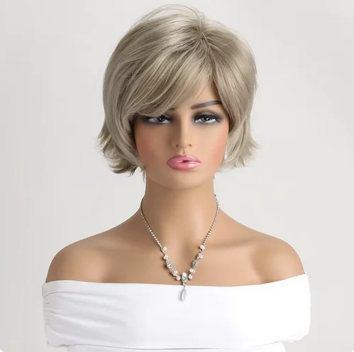 Natural Synthetic Wigs for Women 10 Inch Short curly Wig Daily Party Heat Resistant Hair