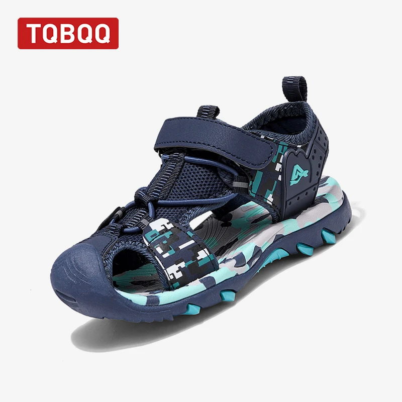 Summer Kids‘ Breathable Sports Sandals Soft Non-Slip Boy's Water Shoes for Beach Fashionable Comfort