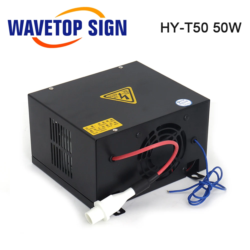 WaveTopSign MYJG-40W CO2 مصدر طاقة الليزر 40 واط 50 واط 110 فولت/220 فولت لأنبوب ليزر CO2 الجهد العالي آلة قطع النقش