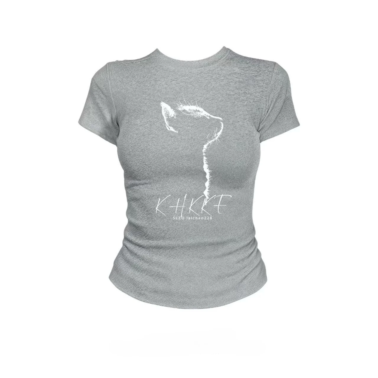 

Women's Slim Hottie T-shirts American Subculture Simple Printed Tshirt Harajuku Casual Short-sleeved Tees Female Cotton Ins Tops