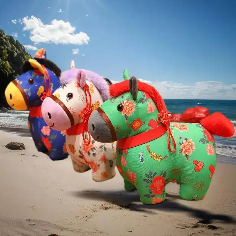 Pony-Pferd-Plüschpuppe Kat-Ring; Entzückender Anhänger zum Aufhängen von Taschen; Ideales Neujahrsgeschenk für Kinder; Maskottchenpuppe für das Jahr des Pferdes