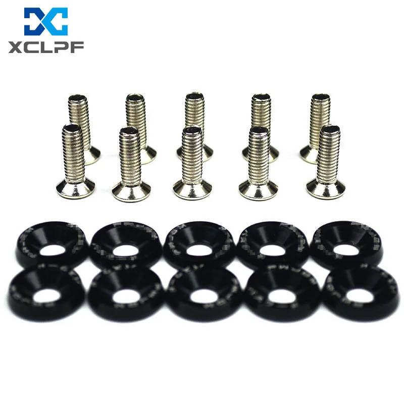 Car Modification M6 Washers Bolts Universal Colorful Battery Guard Plates