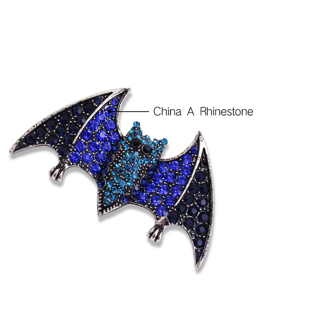 Animal Miss Brooch Rhinestone Pins Halloween Accessories Snail Women Breastpin Bat