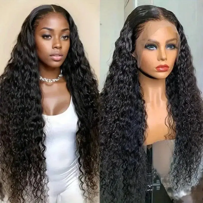 Rosabeauty Deep Wave 150% Density  13x4 HD Lace Front Human Hair Wigs  Preplucked Glueless Ready To Go Curly Wig 40 Inches