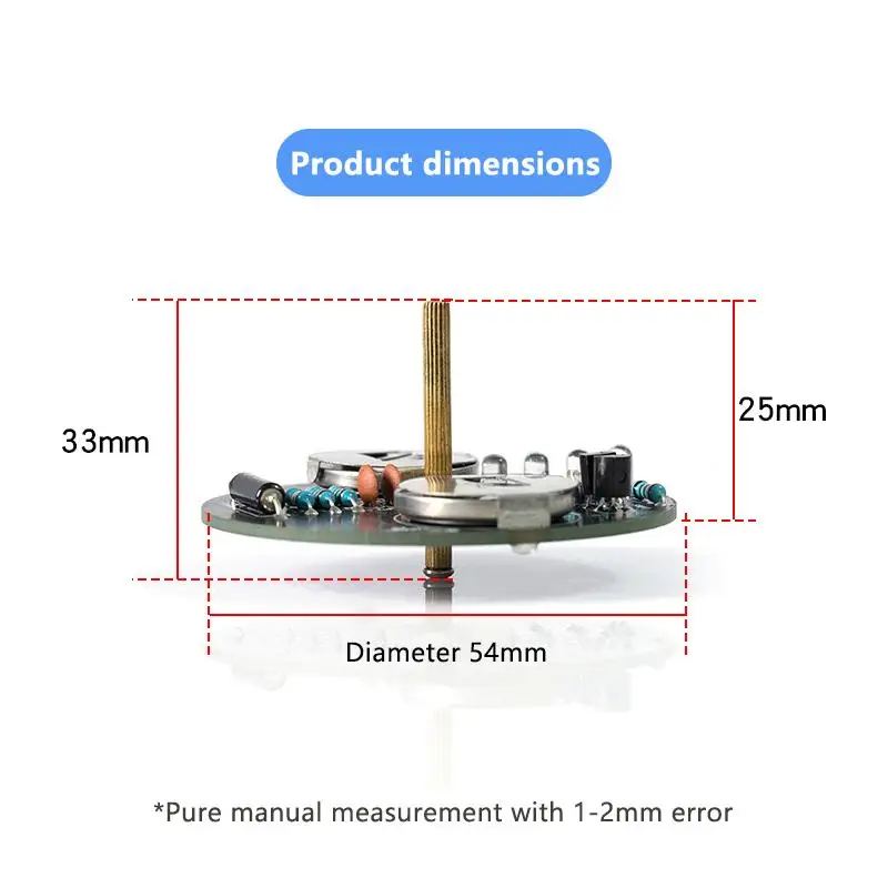 Kit DIY Giroskop Berputar LED Lampu Berkedip Papan Sirkuit Latihan Penyolderan Kit Elektronik Untuk Pemula Belajar Penyolderan