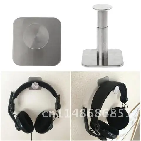 Steel Headphone Holder Portable Headsets Hanger Universal Paste Wall Desk Mount Hook For Earphones Stainless