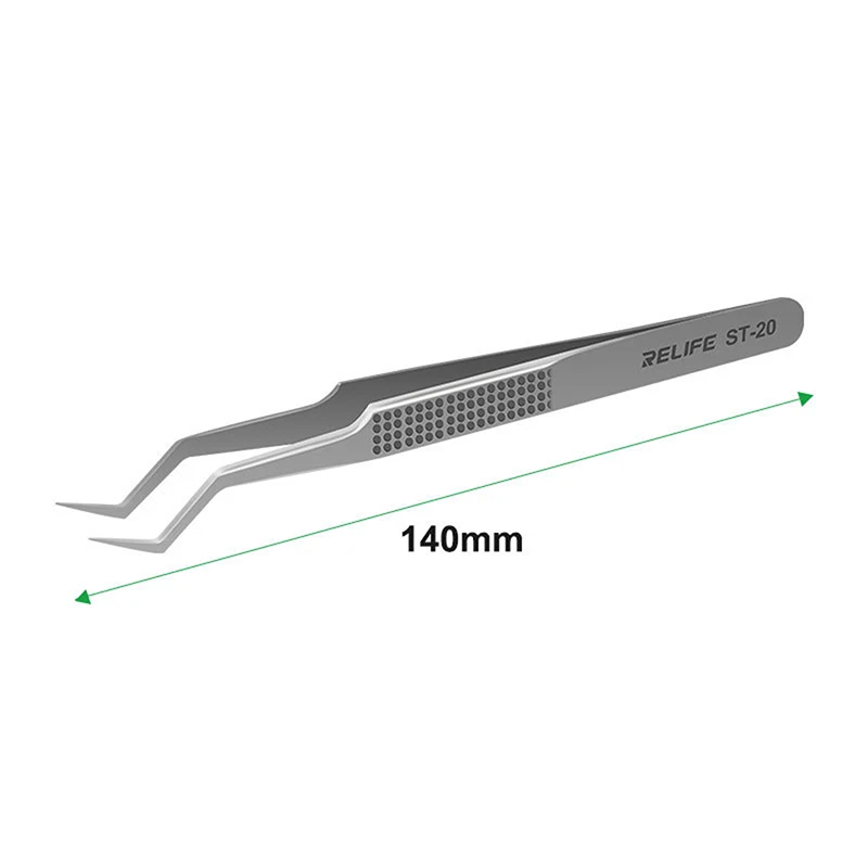 Aax-17 Pinzette di precisione anticorrosione ad alta durezza in acciaio inossidabile non magnetico Strumento di riparazione di componenti elettronici