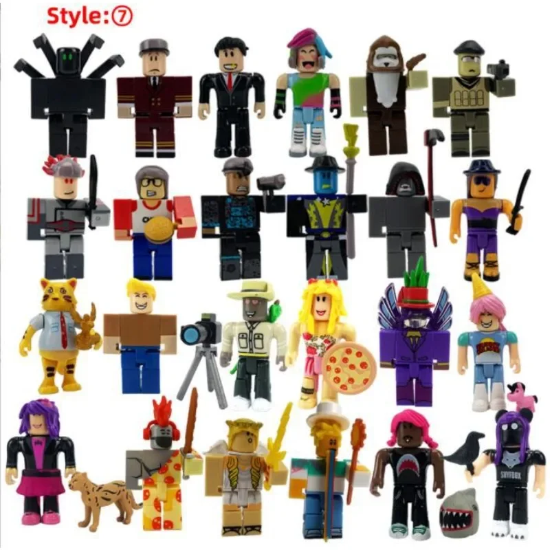 Roblox أنيمي الكرتون لطيف الإبداعية الطرفية الفتيان والفتيات الحب تجميعها لعبة غرفة الديكور المورد 7.5 سنتيمتر 24 قطعة/المجموعة #3