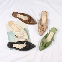 Women's Summer New PVC Fashion Pointy Solid Color Daily Casual Indoor And Outdoor Sandals