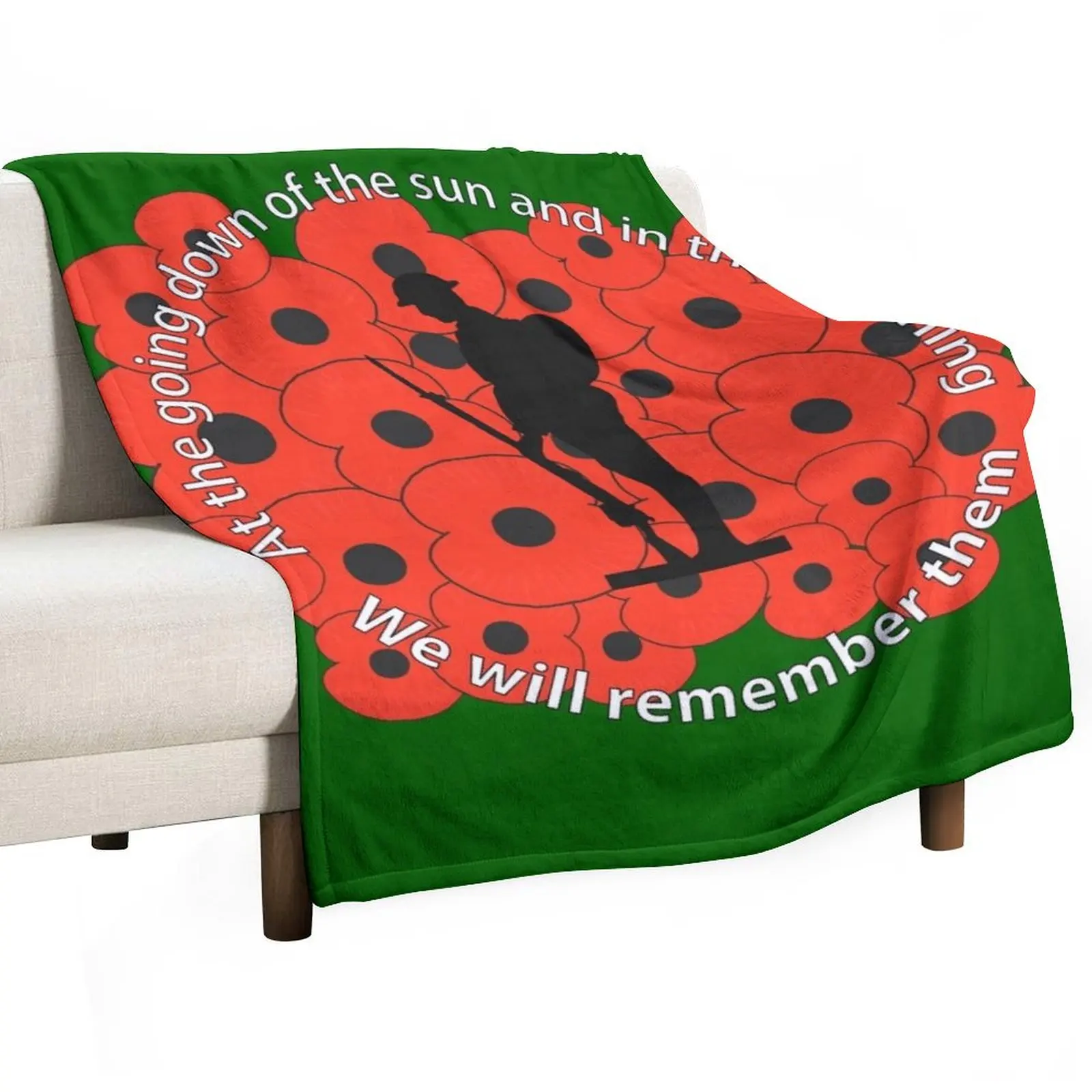 Lest We Forget - We Will Remember Them Throw Blanket Large Heavy Decorative Throw Blankets