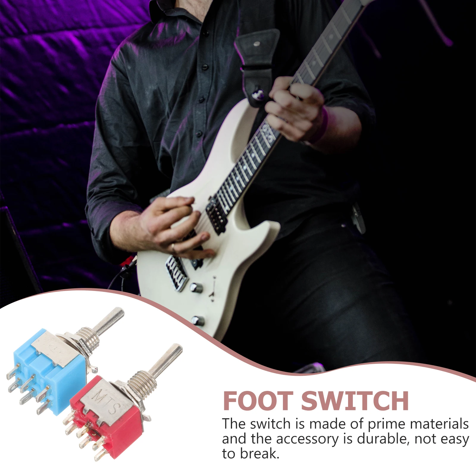

4 Pcs Mini Switch Guitar Pedal Amplifier Pedals & Footswitches Effects Buttons Effector