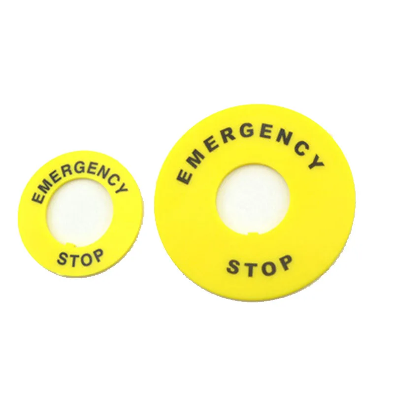 100pcs 16mm/22mm/30mm Emergency Stop Switch Plastic panel label frame sign  Pushbutton Switch Panel Label Frame