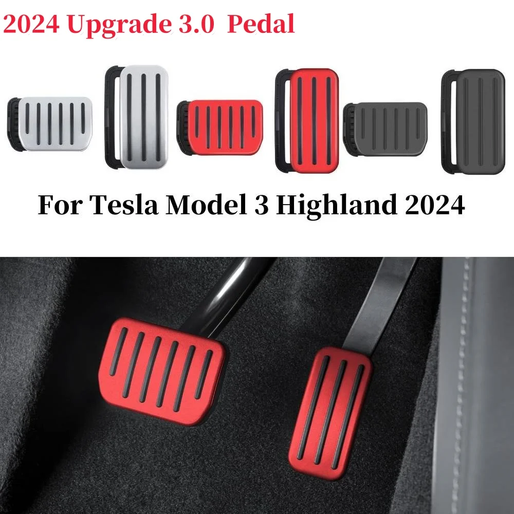 

2PCS Upgrade Foot Pedals Pads For Tesla Model 3 Highland 2024,Non-Slip Performance Accelerator Brake Pedal,ABS Auto Pedal Covers