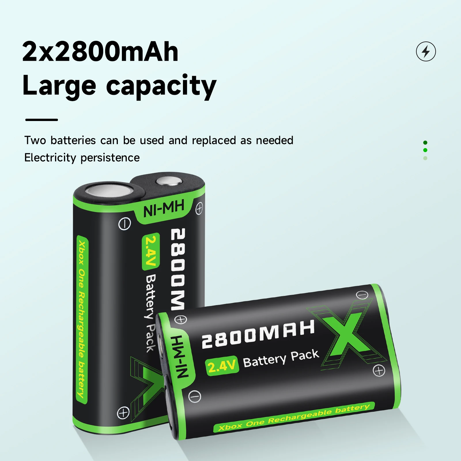 2800mAh Xbox Akumulator+LCD USB Podwójna ładowarka dla Xbox One/Xbox One S/Xbox One X/Xbox One Elite Kontroler bezprzewodowy