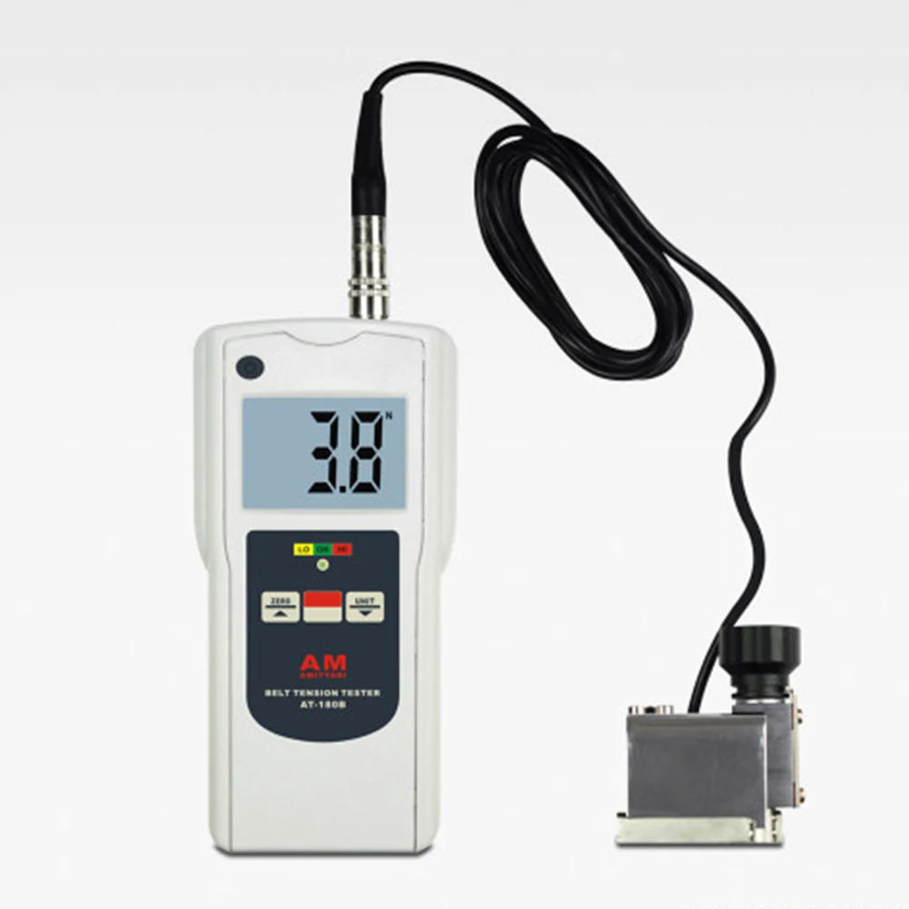 Digital Display Belt Tensiometer AT-180B Automotive Belt Tension Measuring Instrument 0N-750N Wire Metal Wire Tensiometer