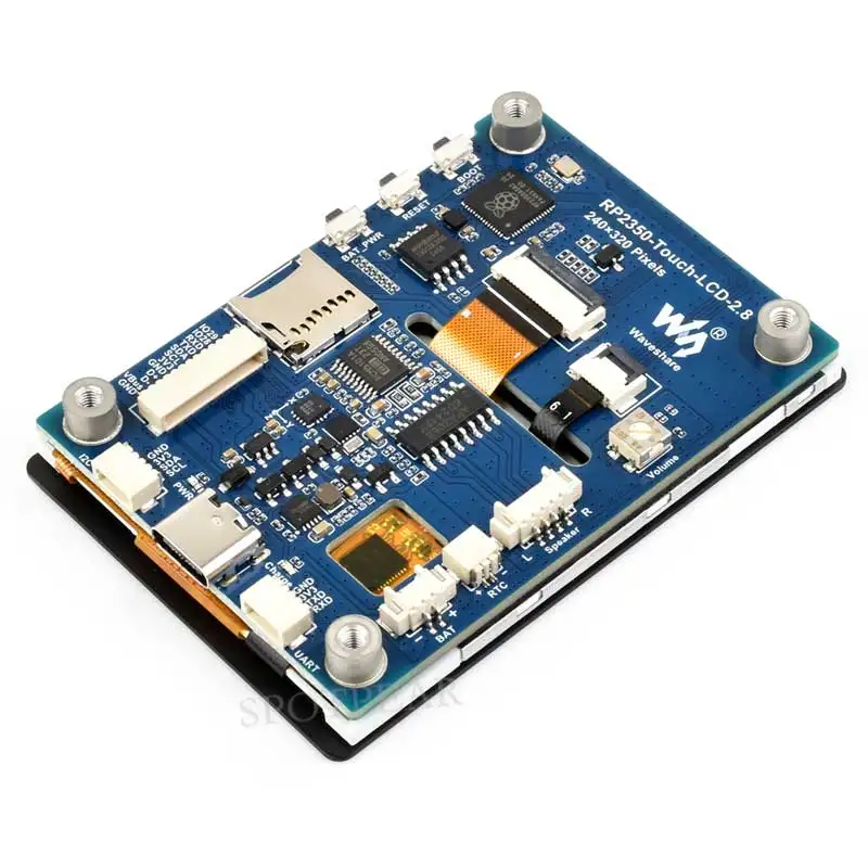 Raspberry Pi Pico 2 RP2350 2.8 بوصة LCD بالسعة لمس مجلس التنمية عرض QMI8658 6-Axis /PCM5101 الصوت /