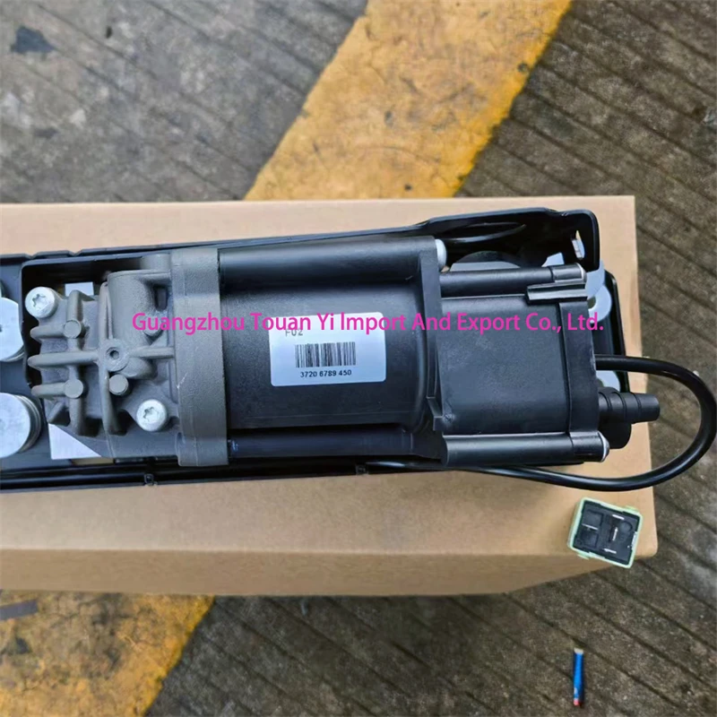 Nueva bomba de aire del compresor del amortiguador con soporte de válvula de puntal de suspensión 37206789450 para BMW F01 F02 F04 F03 740i 750i