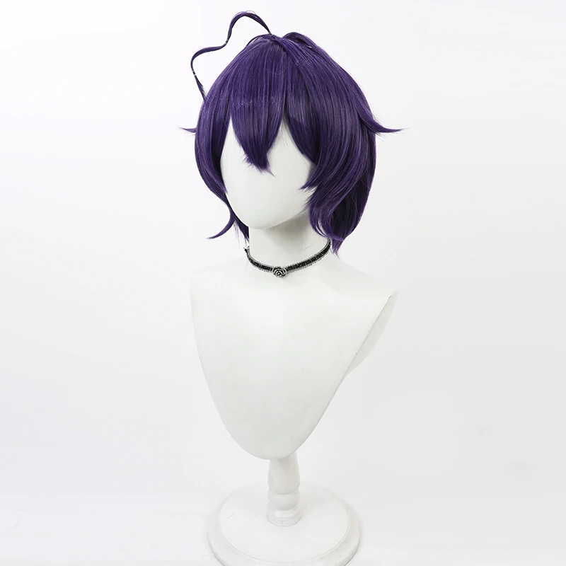 Anime Gushing Over Magical Girls Hiiragi Utena Cosplay Wig Short Purple Heat Resistant Synthetic Hair Costume Party Wigs