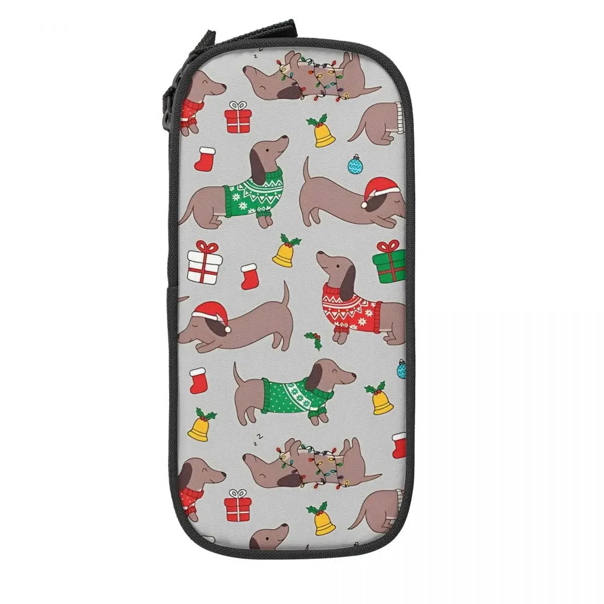 عيد الميلاد سترة الكلب الألماني مقلمة مقلمة جميلة صندوق القلم أكياس طالب تخزين كبير اللوازم المدرسية هدية صندوق رصاص #3