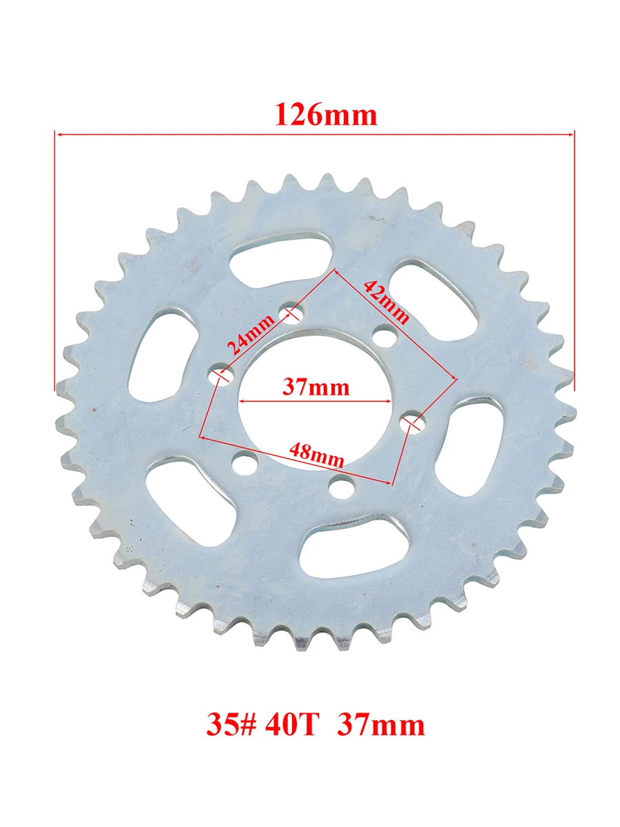 AliExpress HTBCCHB 40T #35 37MM 6 Hole Chain Rear Sprocket For Mini Bike Go Kart Trike ATV go kart Cart Dirt Bug Racer Mini Bike Accessories