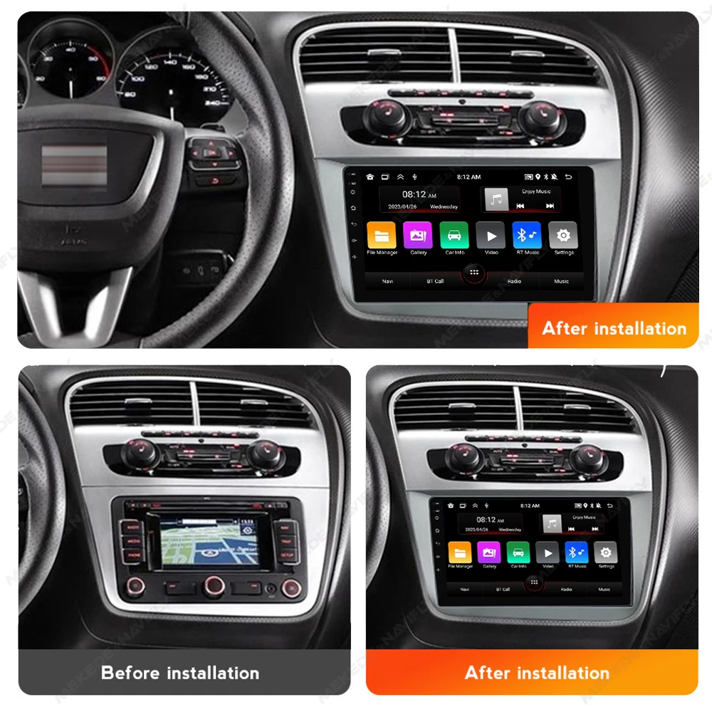 NaviFly Carplay Android Auto Car Radio For Seat Altea 2004-2015 Car Multimedia GPS 2din autoradio Navigation