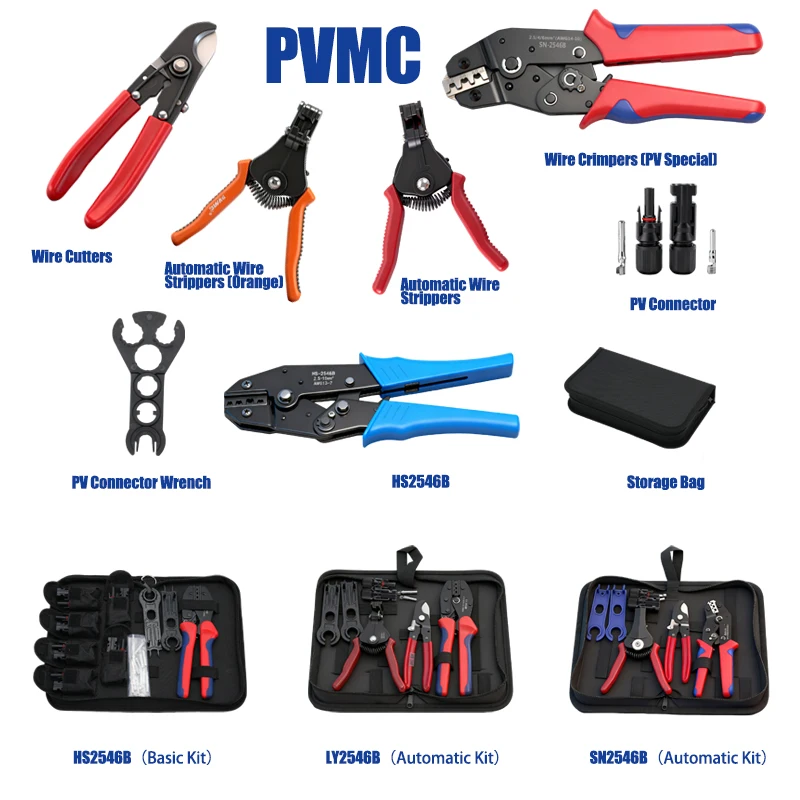 Solar Photovoltaic Tool Kit, Suitable for 2.5/4/6mm² Wires, Equipped with Wire Stripper, Solar Wrench and Solar Connector Set image 2