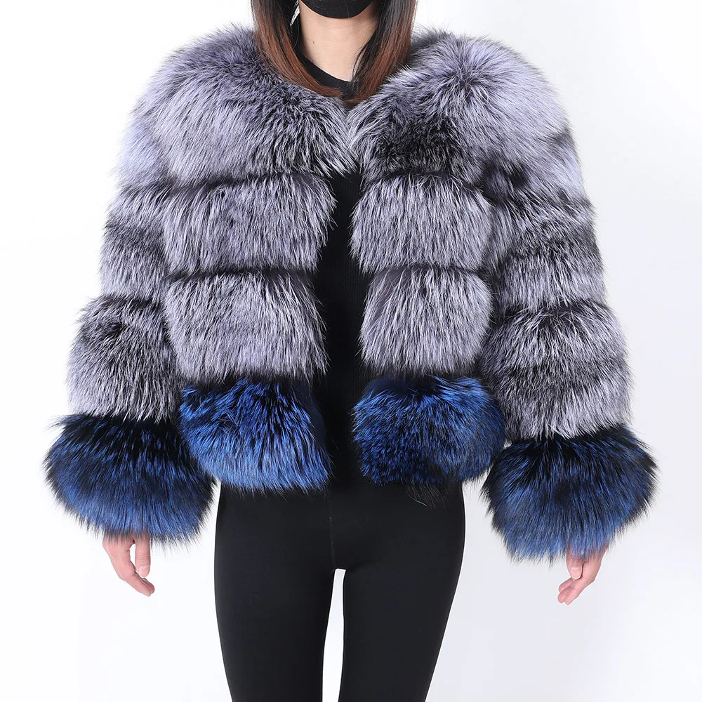 Maomaokong-Real Fox Fur Vest para Mulheres, Jaqueta Fina de Inverno, Casaco Quente, Natural Fur Park, Moda Feminina