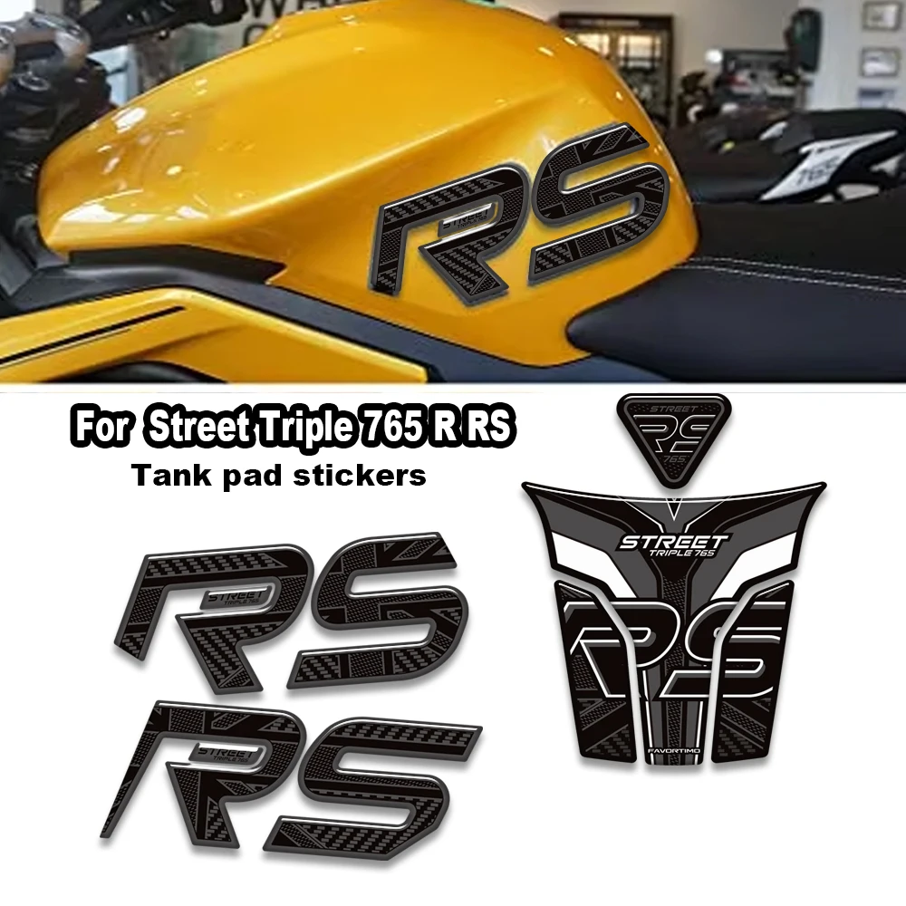 

Suitable For Triumph Street Triple 765 R RS 2023 2024 Motorcycle Protector Tank Knee Pad Grips Gas Fuel Oil 3D Stickers