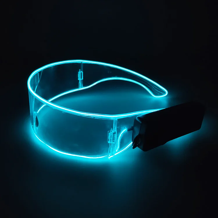 Drahtlose leuchtende LED-Brille, Nachtclub, Maskerade, Konzert, Performance-Requisiten, DJ-LICHT, Y2k-Brille, futuristische Roboter-LED-Sonnenbrille – Detail 7