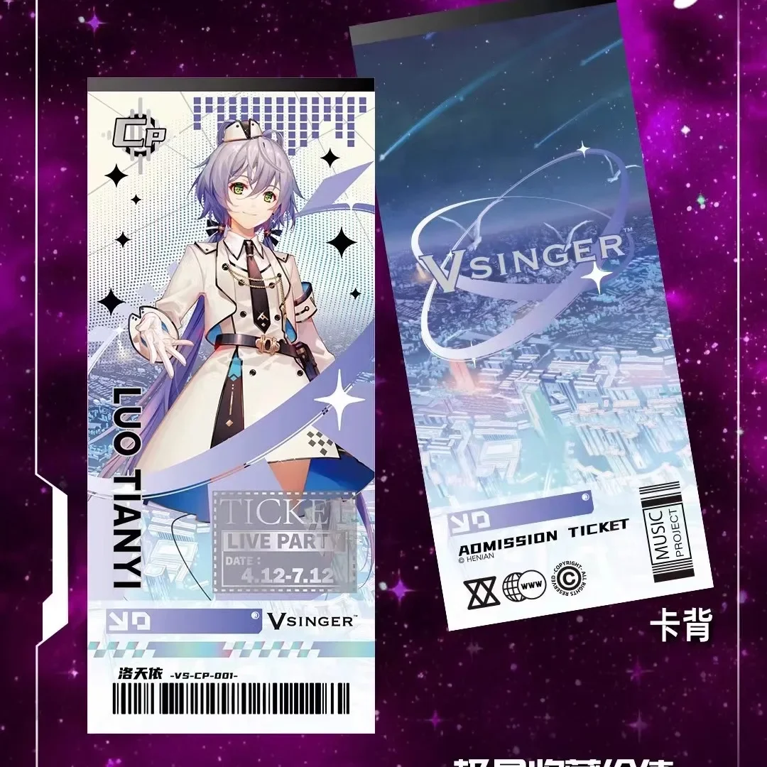 Virtual Idol Card Luo Tianyi Limited Edition Collector's Card Popular Goddess Idol Style Special Collection Anime Cards Toy Gift