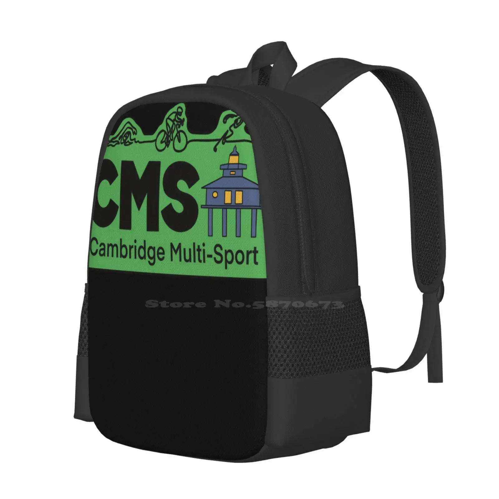 Cms Funky Logo Pattern Design Laptop Travel School Bags Cms Funky Logo