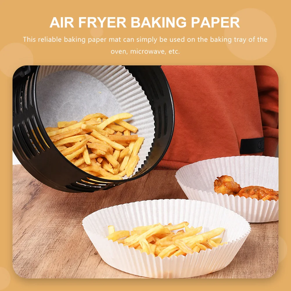 

100pcs Paper Baking Paper for Air Fryer Oven BBQ Greaseproof Supplies Non Stick Parchment Ideal for Baking Pan