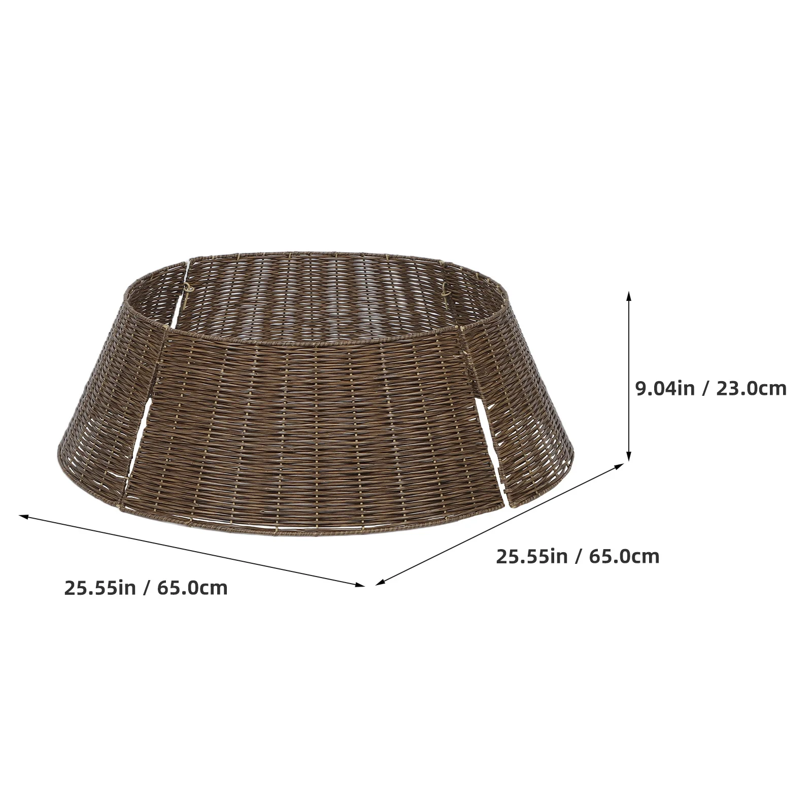 Christmas Tree Collar 65Cm Handwoven Rustic Farmhouse Basket Hide Stand Tree Base Cover Decorative Holiday Skirt