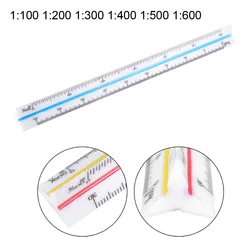 Triangular Scale Ruler 15cm Plastic Drafting Triangle Scale Architect Engineer Technical Ruler Stationery 1:100 - 1:600