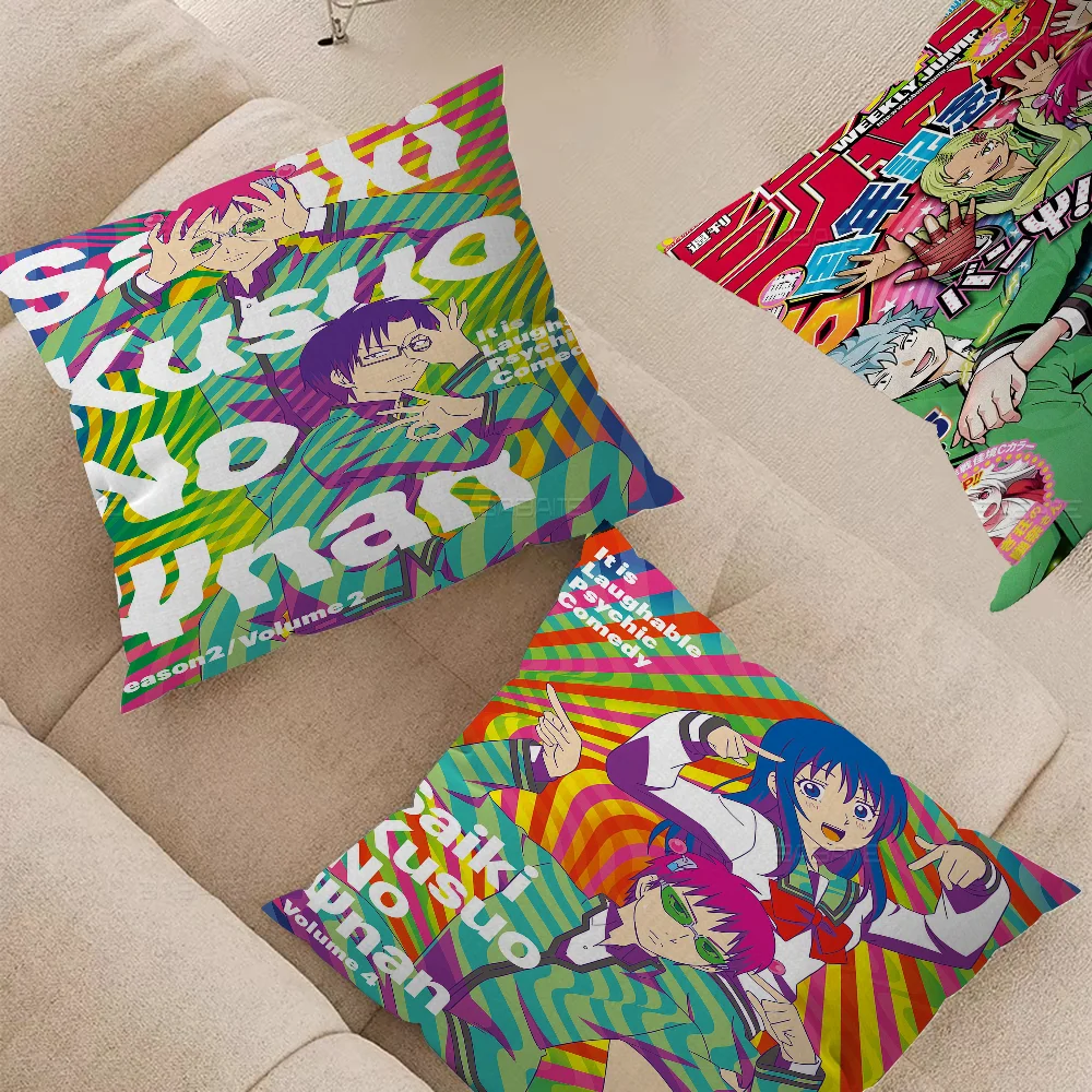 The Disastrous Life Of Saiki K Saiki Kusuo Cushion Cover Decorative Pillow Sofa Home Decor Case Pillow Cases