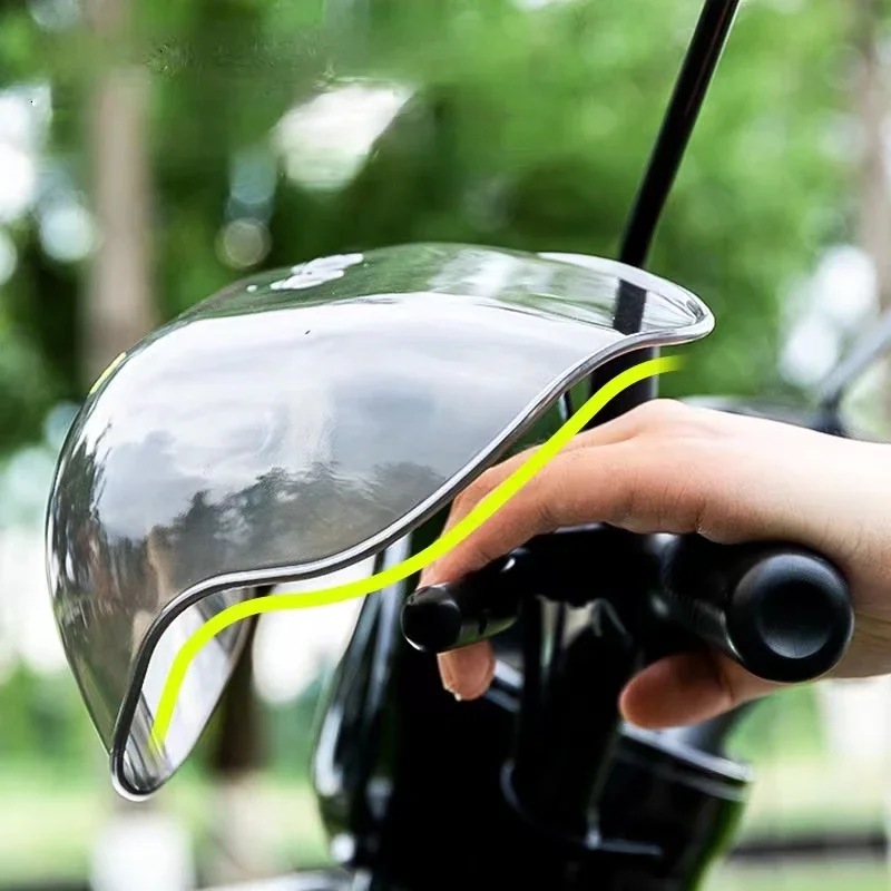 Einfach zu installierender und zerlegbarer Handschutz für Roller, Motorrad, ATV mit nachtreflektierendem Streifen, Wind, Regen und Sonnenschutz – Detail 7