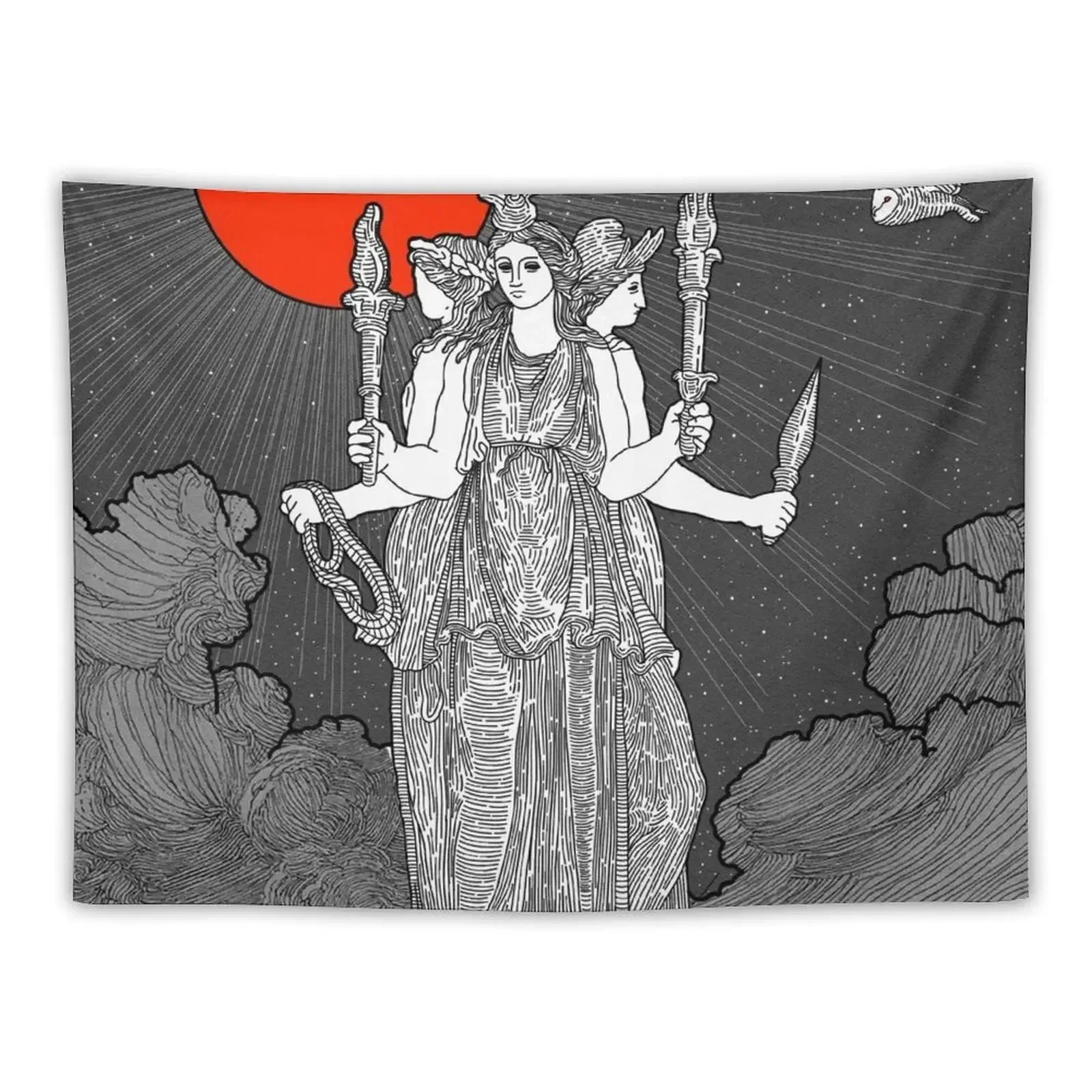 HECATE GODESS Tapestry Decorative Wall Decor For Room Tapestry