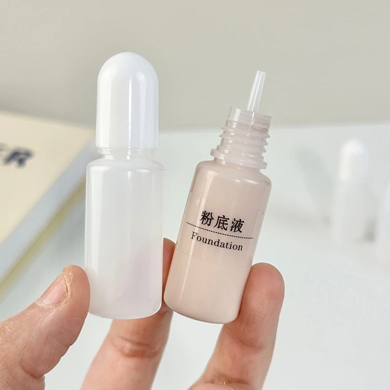 

10 шт. многоразовые бутылки с крышкой, пустая бутылка-капельница, прозрачный пластиковый тональный крем, дорожные контейнеры для косметических образцов