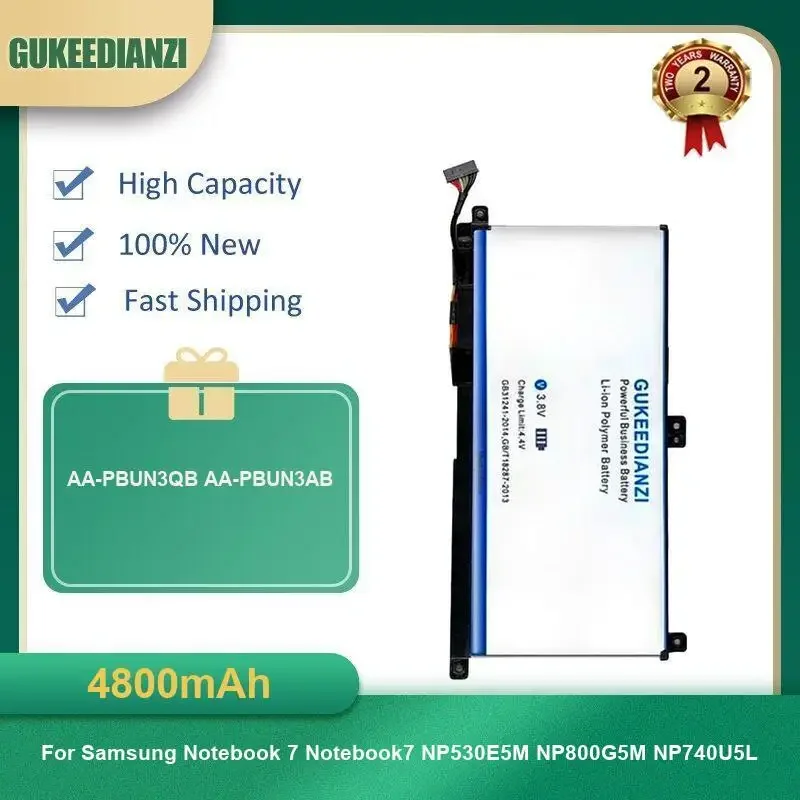 

4800 мАч AA-PBUN3QB AA-PBUN3AB Аккумулятор для ноутбука Samsung Notebook 7 Notebook 7 NP530E5M NP800G5M NP740U5L Высокая емкость
