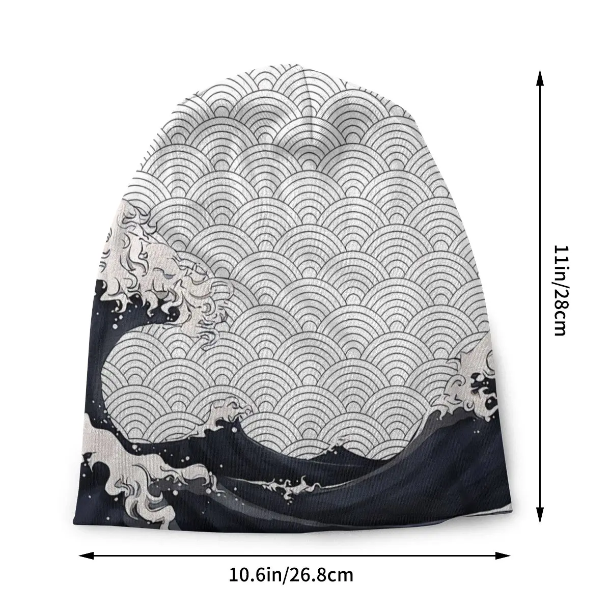 Great Waves Japanese Wave Hat Pullover Children Thin Warm Beanie Male Polyester Caps