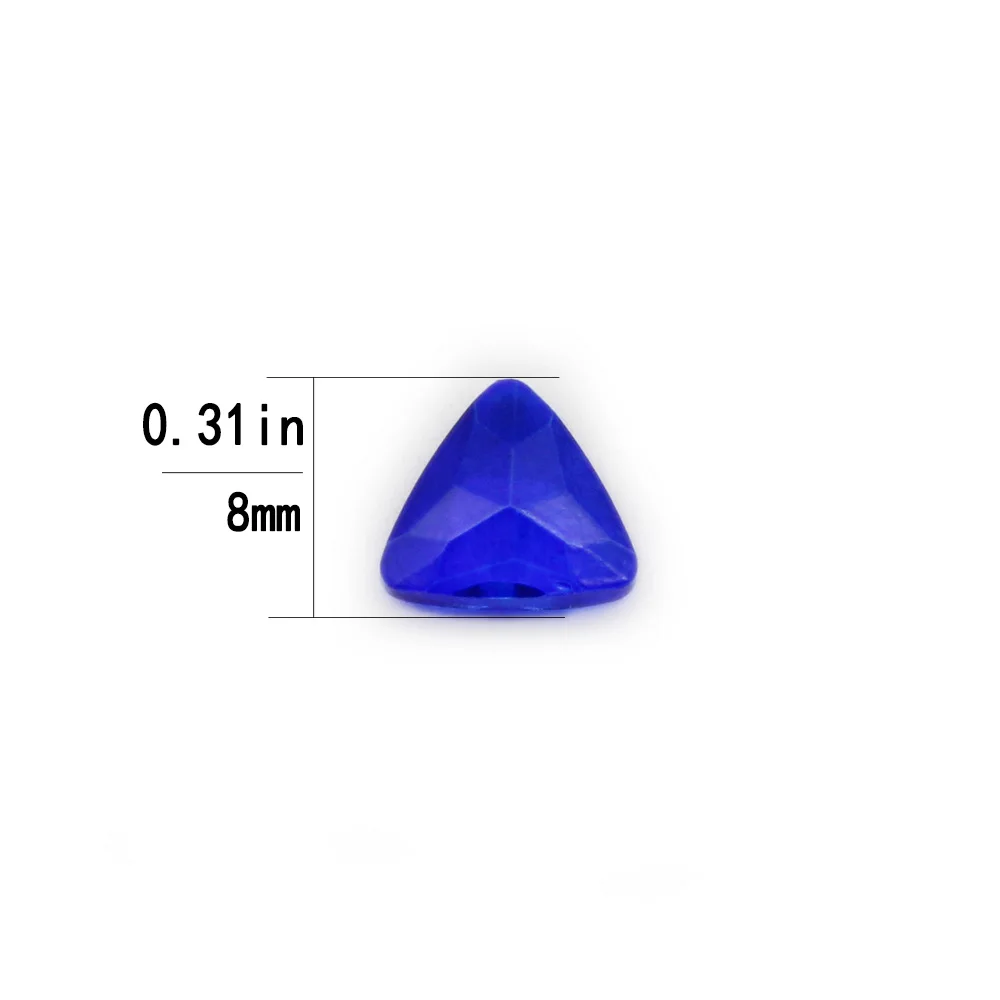 60pcs/lot 12 Color Rriangle Birthstone Constellation 8mm/0.31in Glass Stone DIY Party Jewelry Accessory